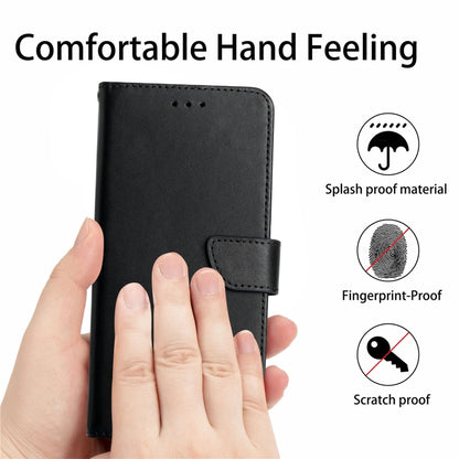 For Realme 12 5G Global Genuine Leather Fingerprint-proof Flip Phone Case(Black) - Realme Cases by buy2fix | Online Shopping UK | buy2fix