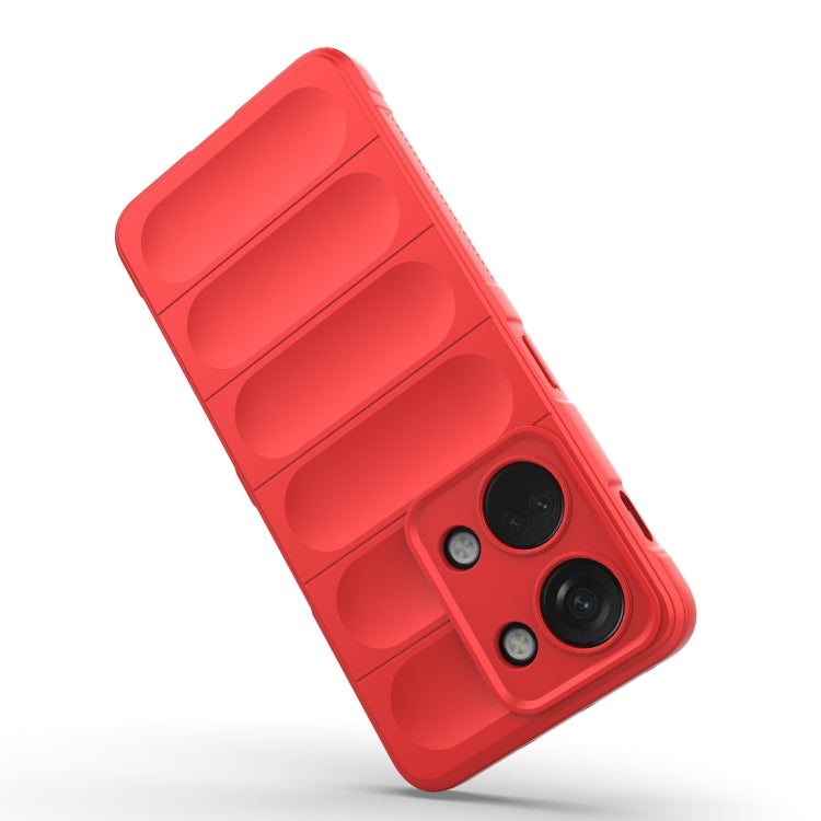 For OnePlus Ace 2V Magic Shield TPU + Flannel Phone Case(Red) - OnePlus Cases by buy2fix | Online Shopping UK | buy2fix