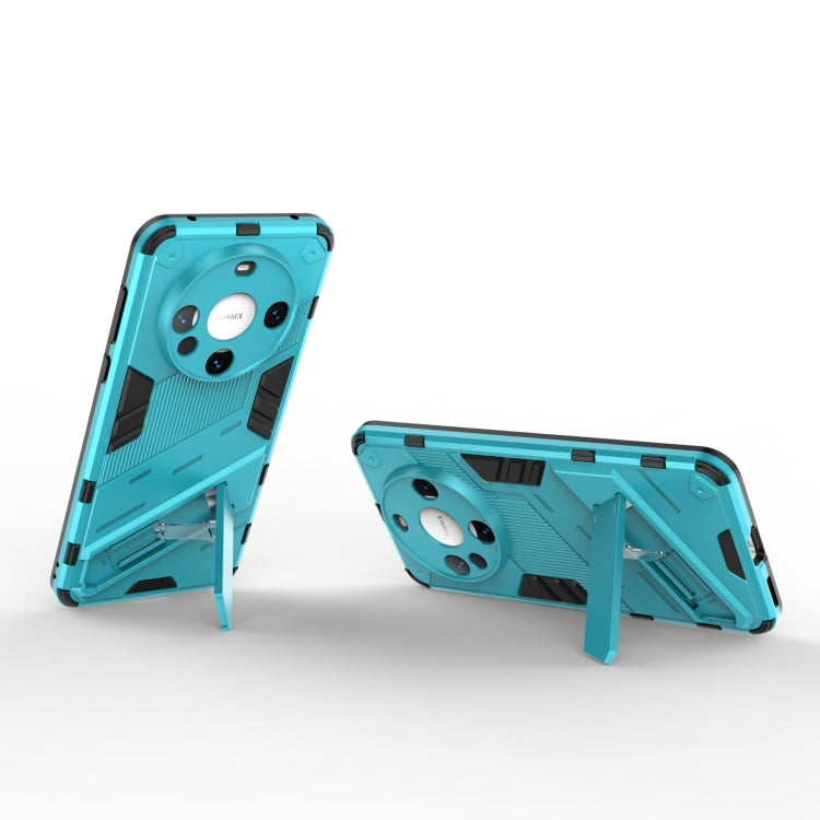 For Huawei Mate 60 Punk Armor 2 in 1 PC + TPU Phone Case with Holder(Blue) - Huawei Cases by buy2fix | Online Shopping UK | buy2fix