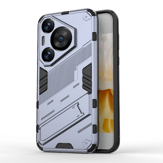 For Huawei Pura 70 Pro / 70 Pro+ Punk Armor 2 in 1 PC + TPU Phone Case with Holder(Grey) - Huawei Cases by buy2fix | Online Shopping UK | buy2fix