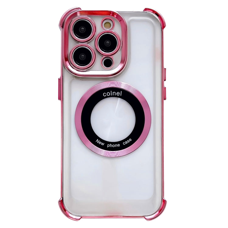 For iPhone 11 Pro Max 6D Electroplating Armor Magsafe Phone Case(Pink) - iPhone 11 Pro Max Cases by buy2fix | Online Shopping UK | buy2fix