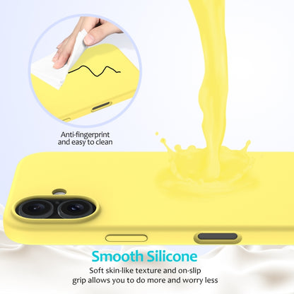 For iPhone 16 Plus Solid Color Silicone Phone Case(Lemon Yellow) - More iPhone Cases by buy2fix | Online Shopping UK | buy2fix