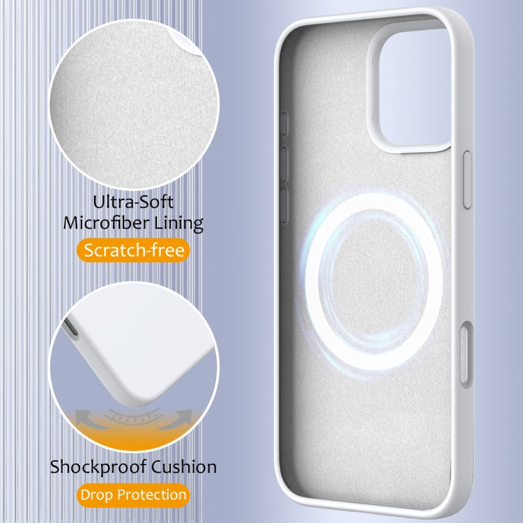 For iPhone 16 Pro Max Shockproof Silicone Magsafe Phone Case(White) - iPhone 16 Pro Max Cases by buy2fix | Online Shopping UK | buy2fix