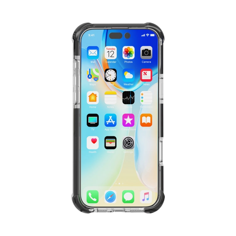 For iPhone 16 Pro Four-corner Shockproof TPU + Acrylic Phone Case(Black + Transparent) - iPhone 16 Pro Cases by buy2fix | Online Shopping UK | buy2fix