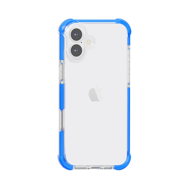 For iPhone 16 Four-corner Shockproof TPU + Acrylic Phone Case(Blue) - iPhone 16 Cases by buy2fix | Online Shopping UK | buy2fix