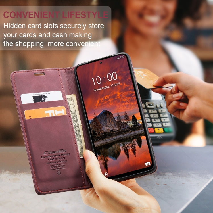 For Xiaomi Redmi Note 13 Pro 4G CaseMe 013 Multifunctional Horizontal Flip Leather Phone Case(Wine Red) - Xiaomi Cases by CaseMe | Online Shopping UK | buy2fix