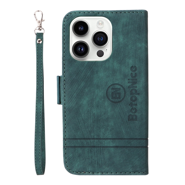 For iPhone 15 Pro Max BETOPNICE Dual-side Buckle Leather Phone Case(Green) - iPhone 15 Pro Max Cases by BETOPNICE | Online Shopping UK | buy2fix