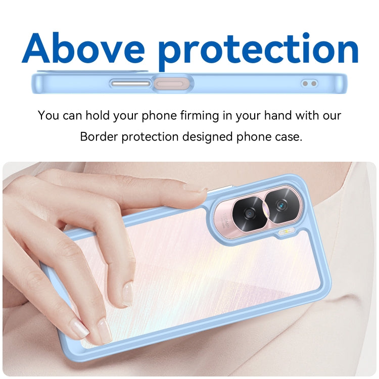 For Honor X50i Colorful Series Acrylic Hybrid TPU Phone Case(Blue) - Honor Cases by buy2fix | Online Shopping UK | buy2fix