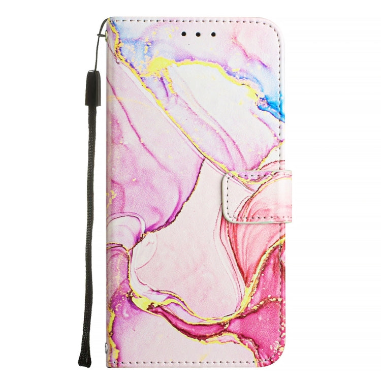 For iPhone 16 Plus PT003 Marble Pattern Flip Leather Phone Case(Rose Gold LS005) - iPhone 16 Plus Cases by buy2fix | Online Shopping UK | buy2fix