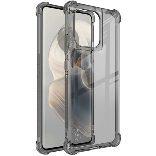 For Motorola Edge 50 Pro imak Shockproof Airbag TPU Phone Case(Transparent Black) - Motorola Cases by imak | Online Shopping UK | buy2fix