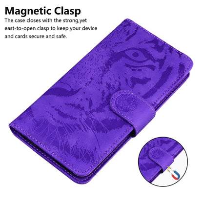 For Xiaomi Redmi Note 13 Pro+ 5G Tiger Embossing Pattern Leather Phone Case(Purple) - Note 13 Pro+ Cases by buy2fix | Online Shopping UK | buy2fix