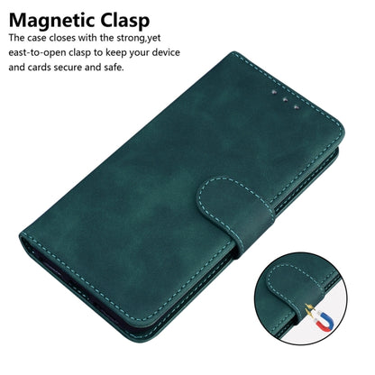 For Xiaomi Redmi Note 13 Pro+ 5G Skin Feel Pure Color Flip Leather Phone Case(Green) - Note 13 Pro+ Cases by buy2fix | Online Shopping UK | buy2fix