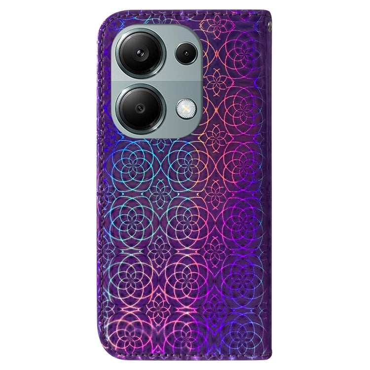 For Xiaomi Redmi Note 13 Pro 4G Colorful Magnetic Buckle Leather Phone Case(Purple) - Note 13 Pro Cases by buy2fix | Online Shopping UK | buy2fix