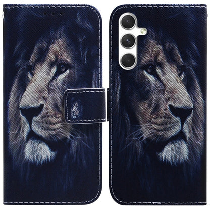 For Samsung Galaxy S24+ 5G Coloured Drawing Flip Leather Phone Case(Lion) - Galaxy S24+ 5G Cases by buy2fix | Online Shopping UK | buy2fix