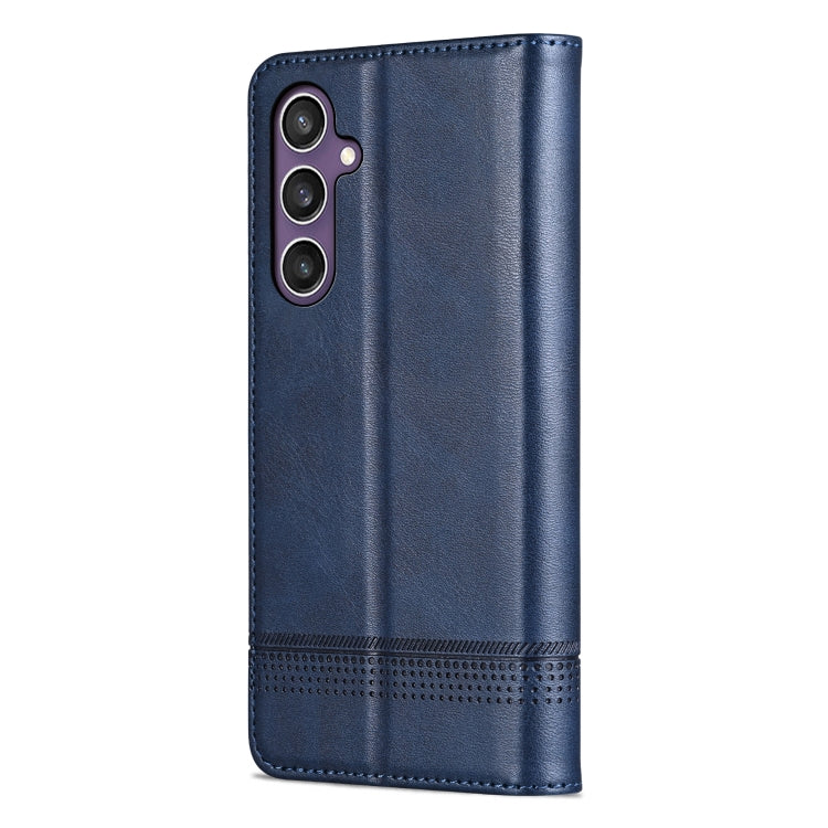 For Samsung Galaxy S24+ 5G AZNS Magnetic Calf Texture Flip Leather Phone Case(Dark Blue) - Galaxy S24+ 5G Cases by AZNS | Online Shopping UK | buy2fix