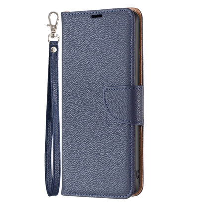 For Samsung Galaxy A55 Litchi Texture Pure Color Flip Leather Phone Case(Blue) - Galaxy Phone Cases by buy2fix | Online Shopping UK | buy2fix