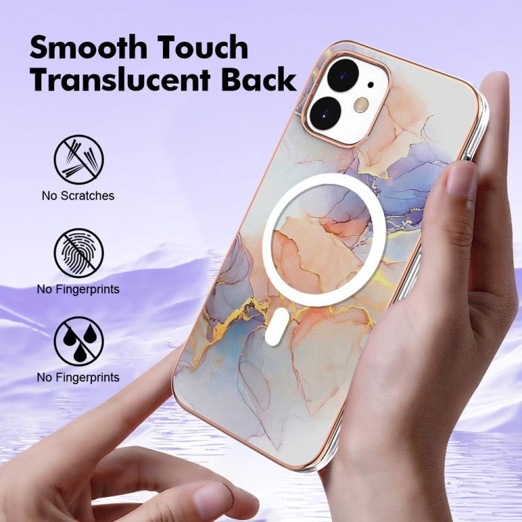 For iPhone 12 / 12 Pro Marble Pattern Dual-side IMD Magsafe TPU Phone Case(White Marble) - iPhone 12 / 12 Pro Cases by buy2fix | Online Shopping UK | buy2fix