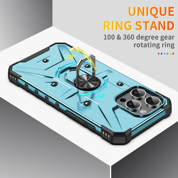 For iPhone 16 Pro Ring Holder Phone Case(Light Blue) - iPhone 16 Pro Cases by buy2fix | Online Shopping UK | buy2fix