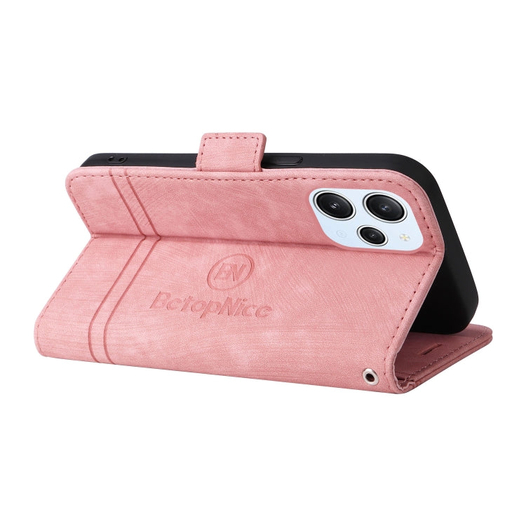 For Xiaomi Redmi 12 4G BETOPNICE Dual-side Buckle Leather Phone Case(Pink) - Xiaomi Cases by BETOPNICE | Online Shopping UK | buy2fix