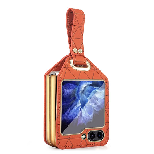 For Samsung Galaxy Z Flip5 Rocky Series Wristband Holder PC Phone Case(Orange) - Galaxy Z Flip5 Cases by buy2fix | Online Shopping UK | buy2fix