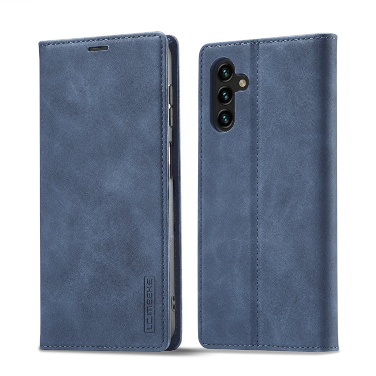 For Samsung Galaxy S23 FE 5G LC.IMEEKE Strong Magnetism Microfiber Leather Phone Case(Blue) - Galaxy S23 FE 5G Cases by LC.IMEEKE | Online Shopping UK | buy2fix