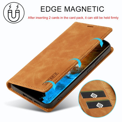 For Samsung Galaxy S24+ 5G LC.IMEEKE Strong Magnetism Microfiber Leather Phone Case(Brown) - Galaxy S24+ 5G Cases by LC.IMEEKE | Online Shopping UK | buy2fix