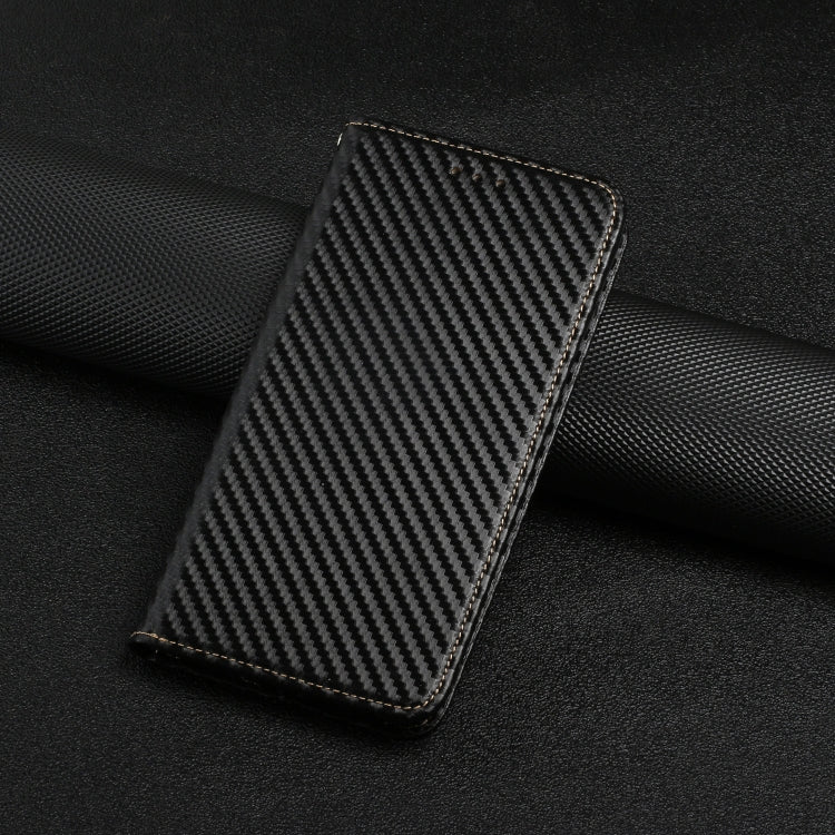 For Samsung Galaxy S24 5G Carbon Fiber Texture Flip Holder Leather Phone Case(Black) - Galaxy S24 5G Cases by buy2fix | Online Shopping UK | buy2fix