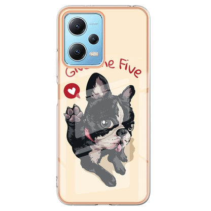 For Xiaomi Redmi Note 12 5G Global Electroplating Marble Dual-side IMD Phone Case(Lucky Dog) - Xiaomi Cases by buy2fix | Online Shopping UK | buy2fix