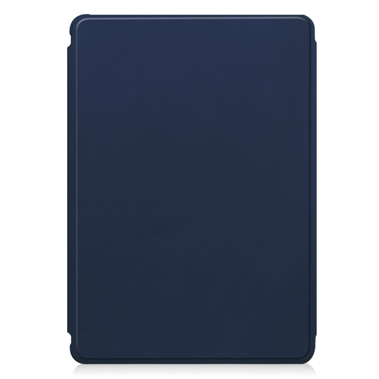 For Samsung Galaxy Tab S9 FE+ 360 Rotation Transparent Smart Leather Case with Keyboard(Dark Blue) - Galaxy Tab S9 FE+ by buy2fix | Online Shopping UK | buy2fix