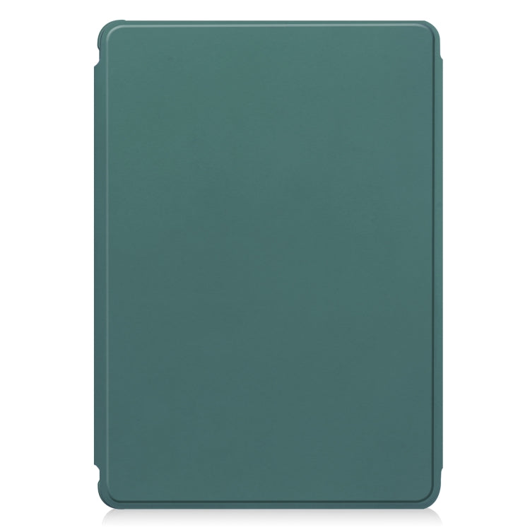 For Samsung Galaxy Tab S9 360 Rotation Transparent Smart Leather Case(Dark Green) - Galaxy Tab S9 Cases by buy2fix | Online Shopping UK | buy2fix