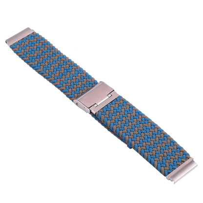For Samsung Galaxy Watch 6 / 6 Classic Nylon Braided Metal Buckle Watch Band(W Blue Green) - Watch Bands by buy2fix | Online Shopping UK | buy2fix