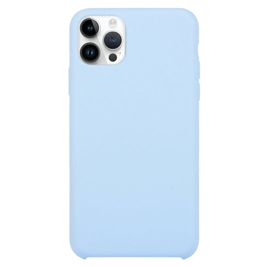 For iPhone 16 Pro Solid Silicone Phone Case(Light Blue) - iPhone 16 Pro Cases by buy2fix | Online Shopping UK | buy2fix