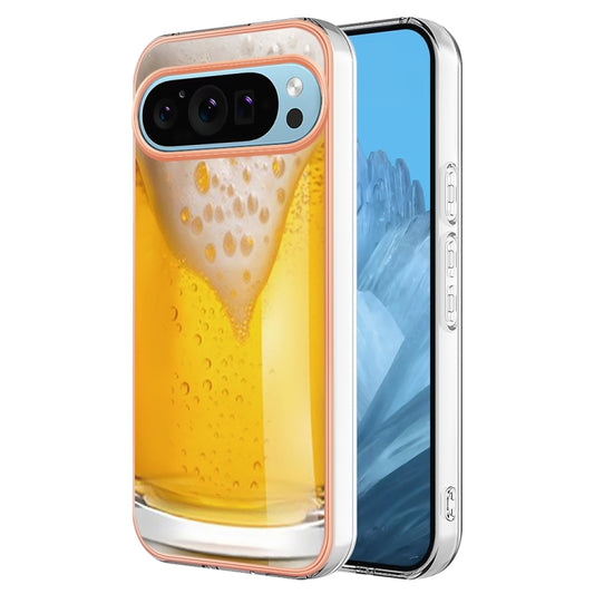 For Google Pixel 9 / 9 Pro Electroplating Dual-side IMD Phone Case(Draft Beer) - Google Cases by buy2fix | Online Shopping UK | buy2fix