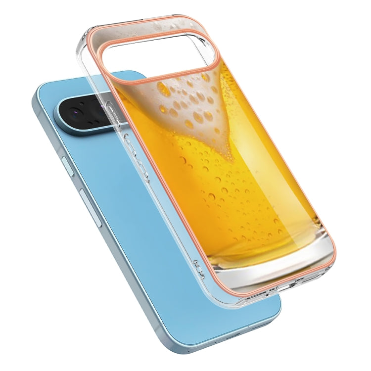 For Google Pixel 9 / 9 Pro Electroplating Dual-side IMD Phone Case(Draft Beer) - Google Cases by buy2fix | Online Shopping UK | buy2fix