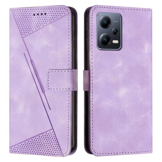 For Xiaomi Redmi Note 12 Pro 4G Global Dream Triangle Leather Phone Case with Lanyard(Purple) - Xiaomi Cases by buy2fix | Online Shopping UK | buy2fix