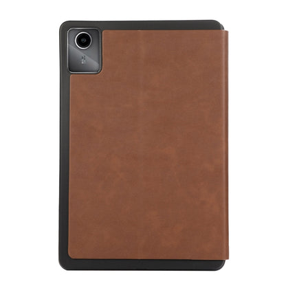 For Lenovo Tab M11 / Xiaoxin Pad 11 2024 PU Flip Tablet Protective Leather Tablet Case(Brown) - Lenovo by buy2fix | Online Shopping UK | buy2fix