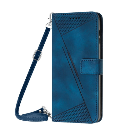 For Samsung Galaxy S24+ Dream Triangle Leather Phone Case with Long Lanyard(Blue) - Galaxy S24+ 5G Cases by buy2fix | Online Shopping UK | buy2fix