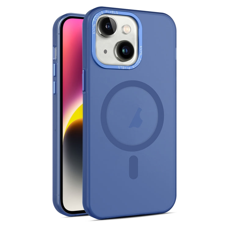 For iPhone 15 MagSafe Frosted Translucent Mist Phone Case(Royal Blue) - iPhone 15 Cases by buy2fix | Online Shopping UK | buy2fix