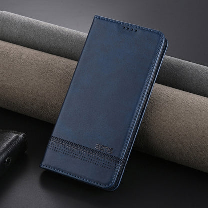 For OPPO Reno12 Global AZNS Magnetic Calf Texture Flip Leather Phone Case(Dark Blue) - Reno12 Cases by AZNS | Online Shopping UK | buy2fix