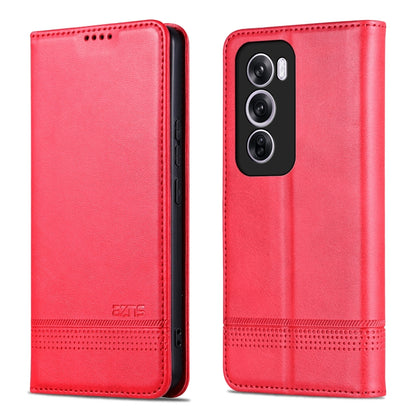 For OPPO Reno12 Pro Global AZNS Magnetic Calf Texture Flip Leather Phone Case(Red) - Reno12 Pro Cases by AZNS | Online Shopping UK | buy2fix