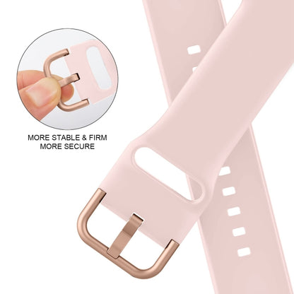 For Apple Watch SE 2023 44mm Pin Buckle Silicone Watch Band(Pink Sand) - Watch Bands by buy2fix | Online Shopping UK | buy2fix