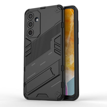 For Samsung Galaxy M55 5G Punk Armor 2 in 1 PC + TPU Shockproof Phone Case with Invisible Holder(Black) - Galaxy Phone Cases by buy2fix | Online Shopping UK | buy2fix