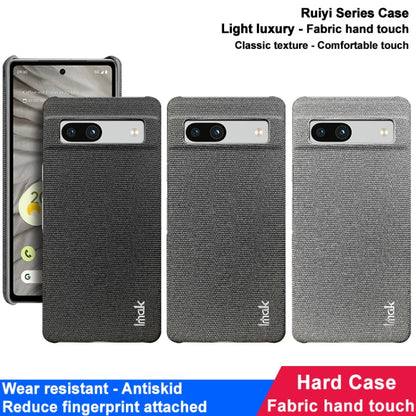 For Google Pixel 8 imak Ruiyi Series Cloth Texture PU + PC Phone Case(Black) - Google Cases by imak | Online Shopping UK | buy2fix