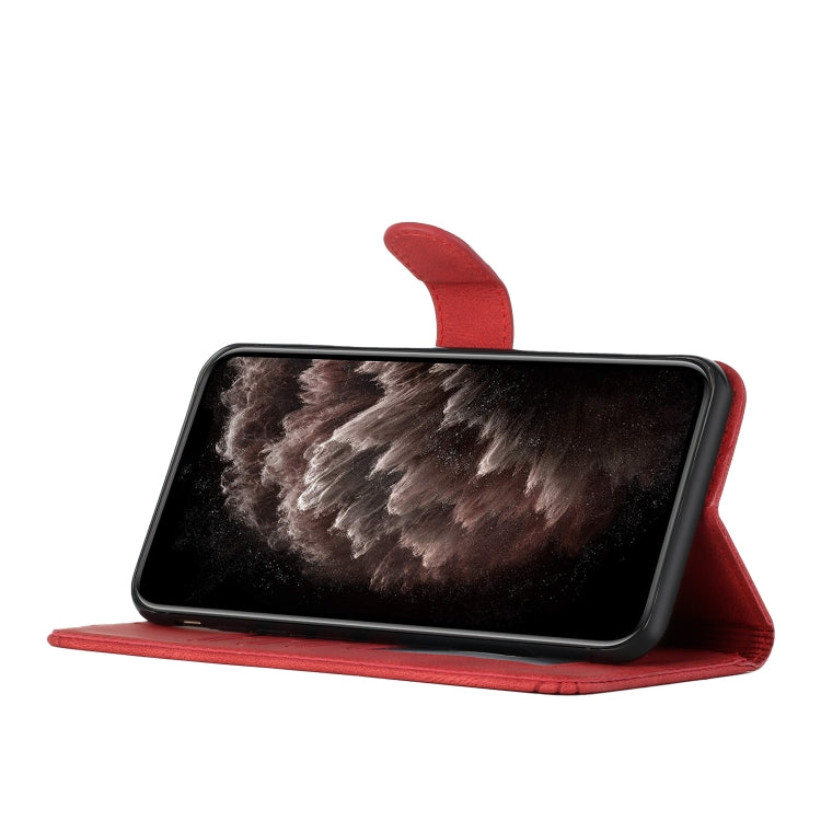 For Motorola Moto G Stylus 5G 2024 Cubic Skin Feel Flip Leather Phone Case(Red) - Motorola Cases by buy2fix | Online Shopping UK | buy2fix