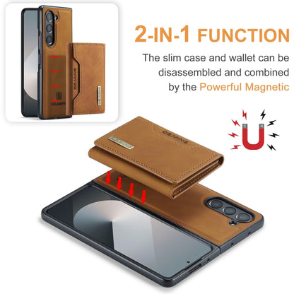 For Samsung Galaxy Z Fold6 DG.MING M2 Series 3-Fold Multi Card Bag + Magnetic Phone Case(Brown) - Galaxy Z Fold6 5G Cases by DG.MING | Online Shopping UK | buy2fix