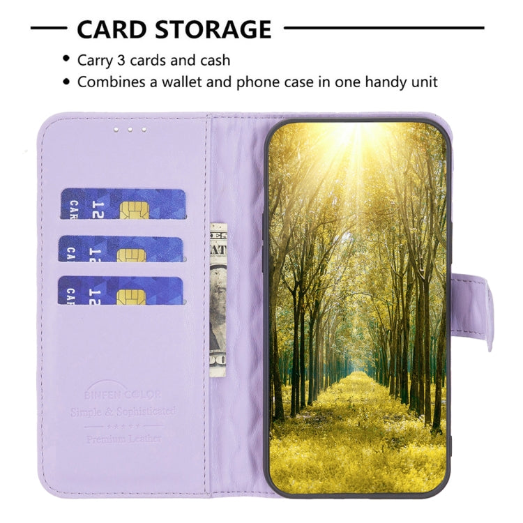 For Motorola Moto G Play 2024 Diamond Lattice Wallet Flip Leather Phone Case(Purple) - Motorola Cases by buy2fix | Online Shopping UK | buy2fix