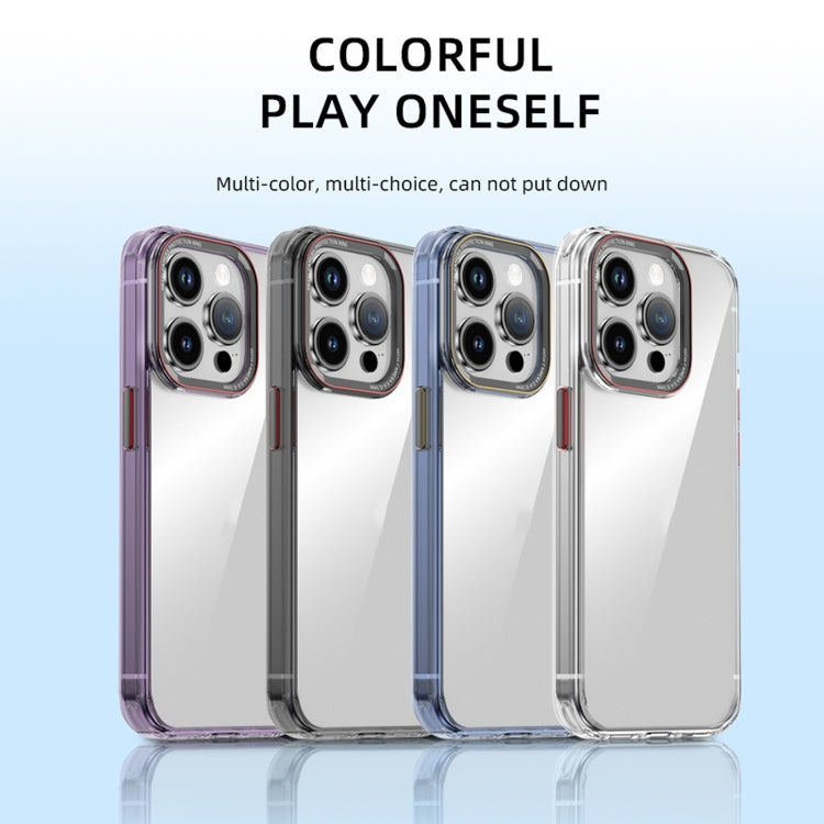 For iPhone 15 Pro Max iPAKY MG Series Transparent PC+TPU Phone Case(Transparent Purple) - iPhone 15 Pro Max Cases by iPAKY | Online Shopping UK | buy2fix