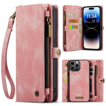 For iPhone 15 Pro Max CaseMe 008 Detachable Multifunctional Leather Phone Case(Pink) - iPhone 15 Pro Max Cases by CaseMe | Online Shopping UK | buy2fix