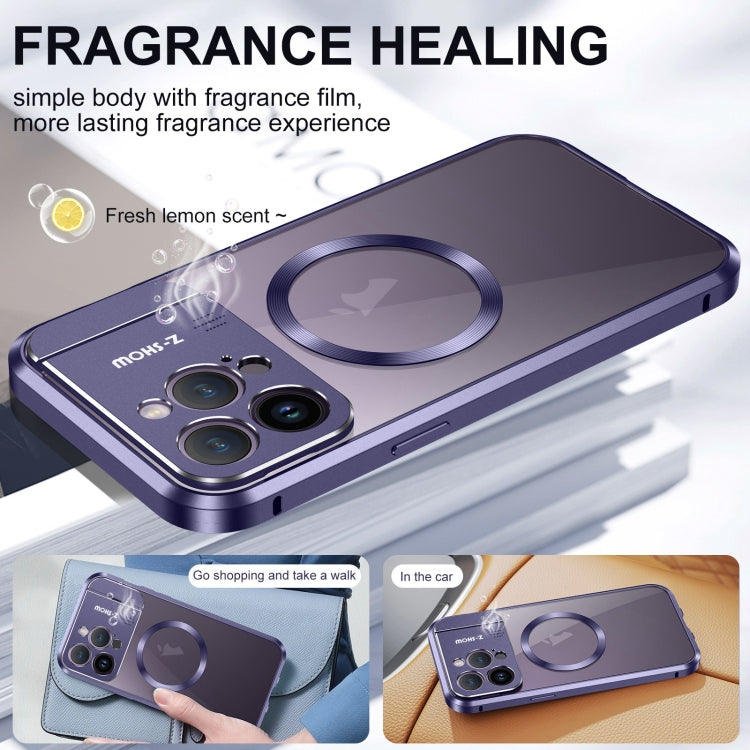 For iPhone 16 Pro Max Aromatherapy Holder Single-sided MagSafe Magnetic Phone Case(Purple) - iPhone 16 Pro Max Cases by buy2fix | Online Shopping UK | buy2fix