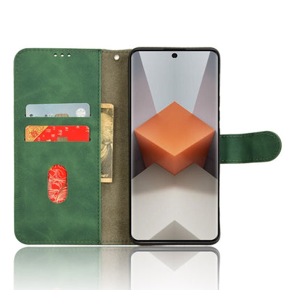 For Xiaomi Redmi Note 13 Pro+ 5G Skin Feel Magnetic Flip Leather Phone Case(Green) - Note 13 Pro+ Cases by buy2fix | Online Shopping UK | buy2fix